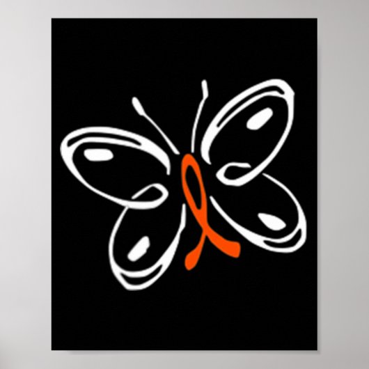 Butterfly Aml Leukemie Bewustheid Poster (Voorkant)