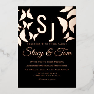 Butterfly Ampersand Ppress Black Folie Invitation Folie Uitnodiging