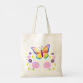 Butterfly and Flowers Tote Bag (Dos)
