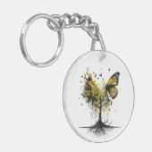 Butterfly Animal Creatieve Kunst Sleutelhanger (Voorkant Links)