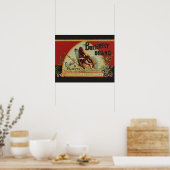 Butterfly Antiek Adverteren label Poster (Keuken)