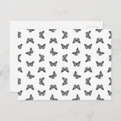 Butterfly Antiek Art CUSTOM COLOR Briefkaart (Voorkant / Achterkant)