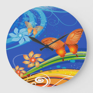 Butterfly Art 19 Mur Horloges & Options Numériques