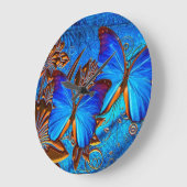 Butterfly Art 35 Mur Horloge & Options Numériques (Angle)