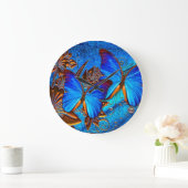 Butterfly Art 35 Mur Horloge & Options Numériques (Maison)