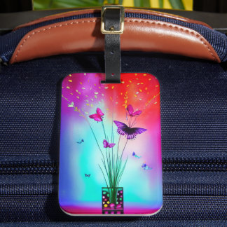 Butterfly Art Bagagelabel