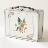 Butterfly Art, Beige Floral Graphic Design (Voorkant)