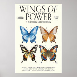 Butterfly Art Exhibition Poster 'Wings of Power'
