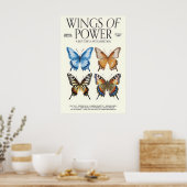 Butterfly Art Exhibition Poster 'Wings of Power' (Cuisine)
