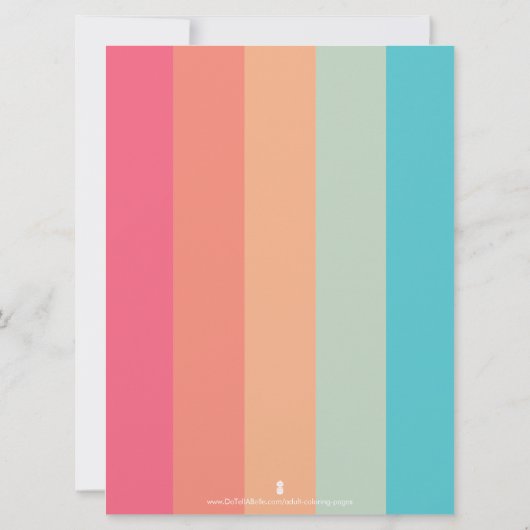 Butterfly Art Kaart Educatieve kleurtheorie (Achterkant)