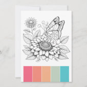 Butterfly Art Kleurplaten Kaarten Therapie Pagina' (Voorkant)