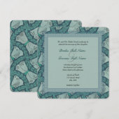 Butterfly Art Nouveau Wedding Invitations Kaart (Voorkant / Achterkant)