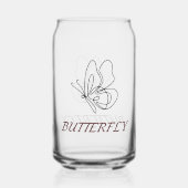 Butterfly Art waterglas Blikvorm Glas (Achterkant)