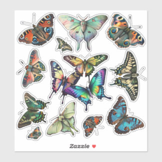 Butterfly Assortment, Monarchs, Swallowtails etc Sticker