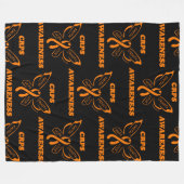 Butterfly/Awareness...CRPS Fleece Deken (Voorkant (Horizontaal))