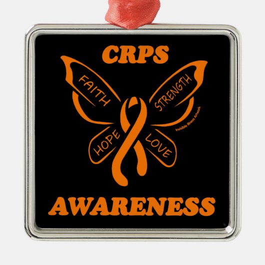 Butterfly/Awareness...CRPS Metalen Ornament (Voorkant)