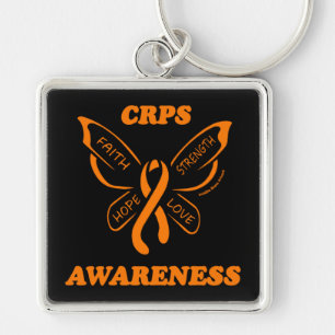 Butterfly/Awareness...CRPS Sleutelhanger