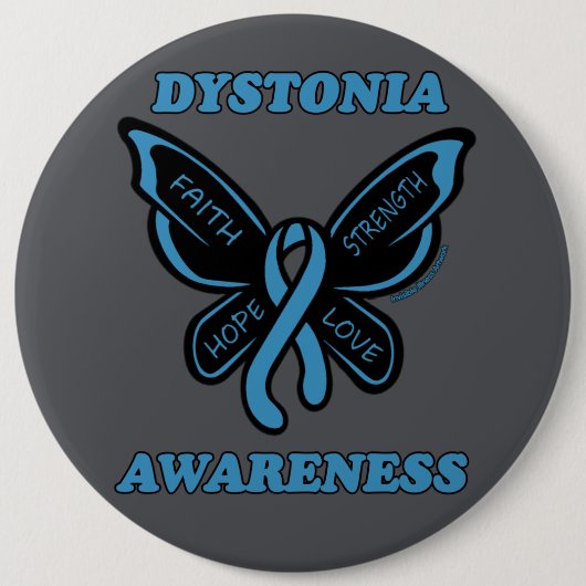Butterfly/Awareness... Dystonia Button (Voorkant)