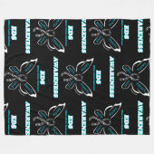 Butterfly/Awareness...EDS Fleece Blanket Deken (Voorkant (Horizontaal))