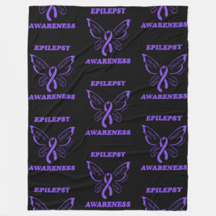 Butterfly/Awareness.. Epilepsy Fleece Deken