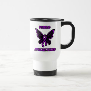 Butterfly/Awareness... Fibro Travel Mug Reisbeker