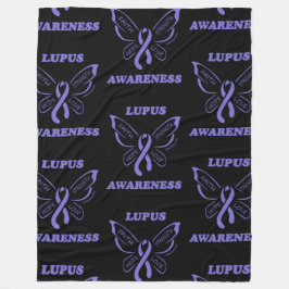 Butterfly/Awareness.. Lupus Fleece Blanket Deken