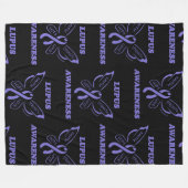 Butterfly/Awareness.. Lupus Fleece Blanket Deken (Voorkant (Horizontaal))