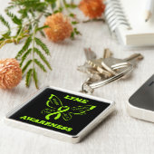 Butterfly/Awareness... Lyme Disease Sleutelhanger (Zijkant)