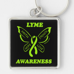 Butterfly/Awareness... Lyme Disease Sleutelhanger