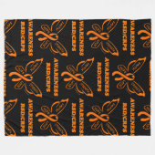 Butterfly/Awareness...RSD/CRPS Fleece Deken (Voorkant (Horizontaal))