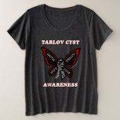 Butterfly/Awareness..Tarlov Cyst Grote Maat T-shirt (Design voorkant)