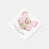 Butterfly Baby Beer Girl | Baby shower Napkins Servet (Hoek)
