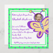 Butterfly Baby Foto Kaart (Voorkant / Achterkant)