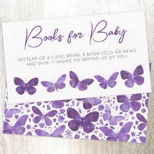 Butterfly Baby shower Boeken voor Baby Informatiekaartje