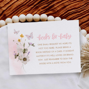 Butterfly Baby shower Boeken voor Baby Kaart