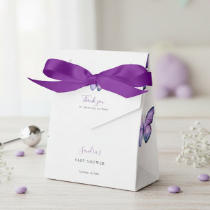 Butterfly Baby shower Elegant Hartelijk dank voor Bedankdoosjes