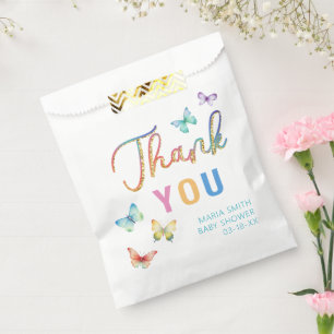Butterfly Baby shower Favor Bags Bedankzakje