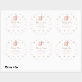 Butterfly Baby shower Hartelijk dank Ronde Sticker (Vel)
