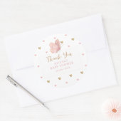 Butterfly Baby shower Hartelijk dank Ronde Sticker (Envelop)