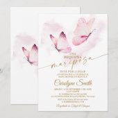 Butterfly Baby shower in het Spaans Kaart (Voorkant / Achterkant)