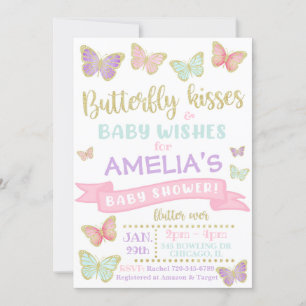 Butterfly Baby shower Invitation Baby Shower Kaart