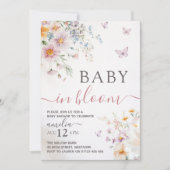 Butterfly Baby Shower Invitation Girl (Devant)