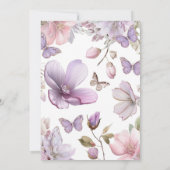 Butterfly Baby Shower Kaart (Achterkant)