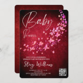 Butterfly Baby Shower Kaart (Voorkant / Achterkant)