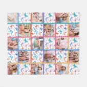 Butterfly Baby shower Patchwork Fotodeken Fleece Deken (Voorkant (Horizontaal))
