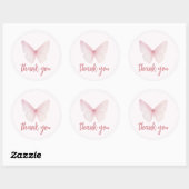 "Butterfly Baby shower Stickers" Ronde Sticker (Vel)