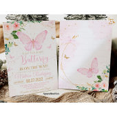 Butterfly Baby shower Uitnodiging Meisje