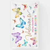 Butterfly Baby shower Welkom Banner (Verticaal)
