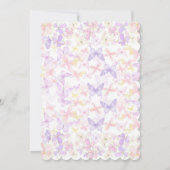 Butterfly Baptism Eerste en Verjaardag Uitnodiging (Achterkant)