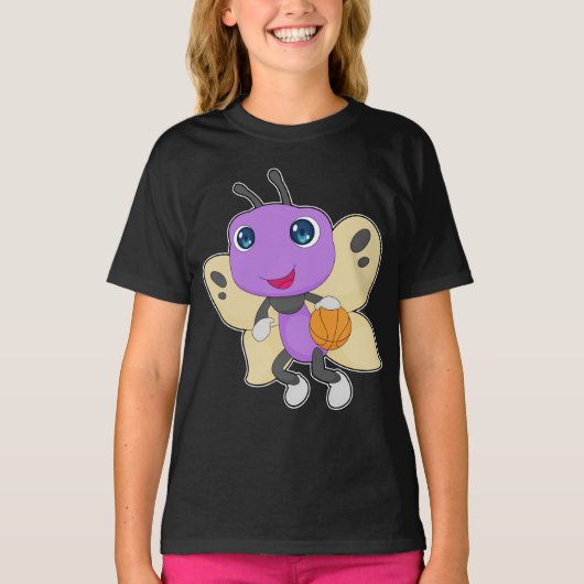 Butterfly Basketball speler Basketball T-shirt (Voorkant)